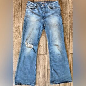 Joe's Jeans Light Blue Distressed Flare Jeans
